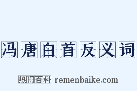 冯唐白首反义词是什么意思的图片